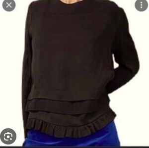 Kate Spade ruffle hem top Sz M